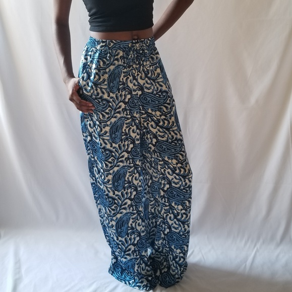 Michael Kors Pants - Michael Kors Blue and White Palazzo Pants